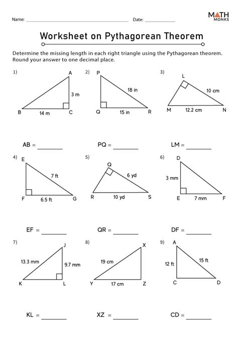 17+ Beautiful Fun Math Worksheets Pythagorean Theorem
