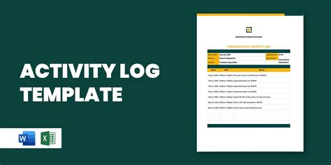 17+ Free Activity Log Template Word, Excel, PDF Documents Download