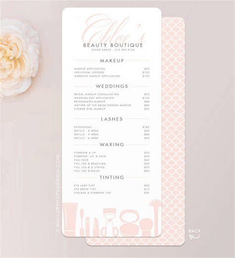 17+ Salon Menu Designs and Examples PSD, Al Examples