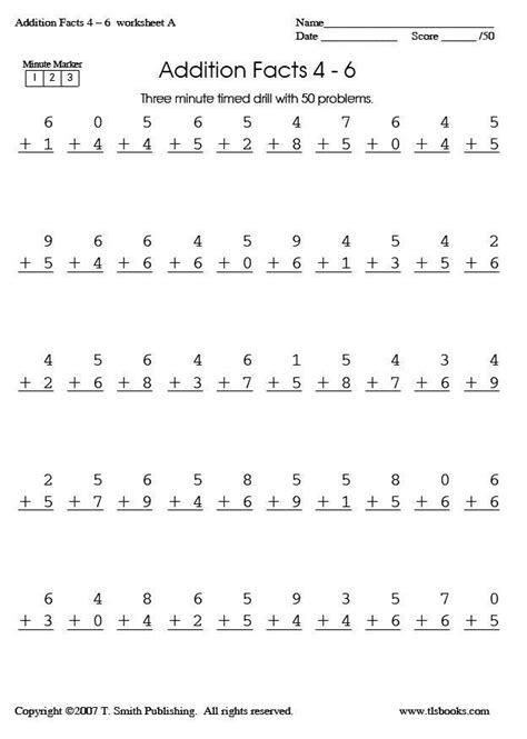 17 Best Images of 1 Minute Timed Addition Worksheets Math Addition Worksheets 2nd Grade