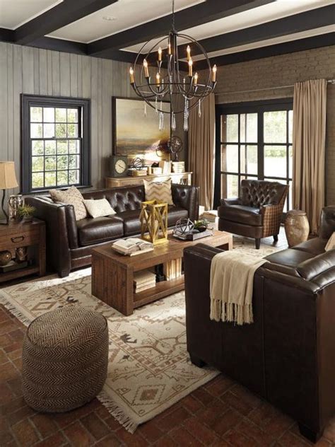 17 Dark Brown Leather Sofa Decorating Ideas! - EatHappyProject