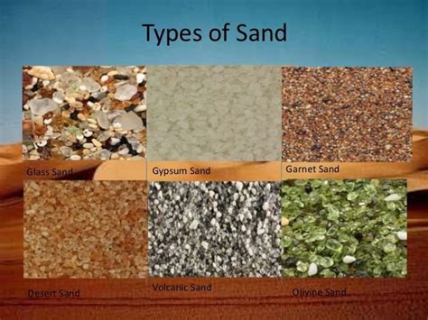 17 Different Types of Sand and Color and Classification