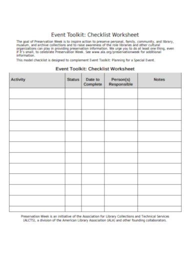 17 Event Worksheet Templates In Google Docs Google Sheets Xls