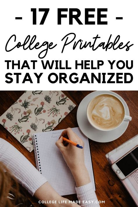 17 Free College Printables Organized Students SWEAR By