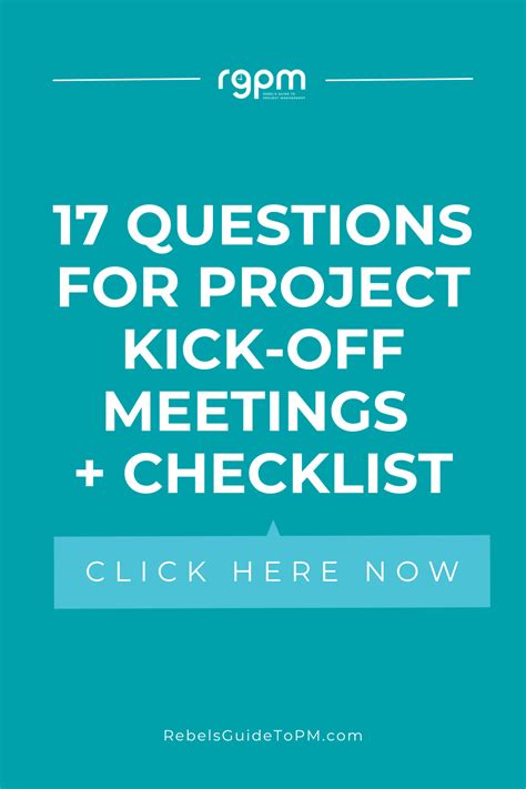 17 Questions for Project KickOff Meetings + Checklist