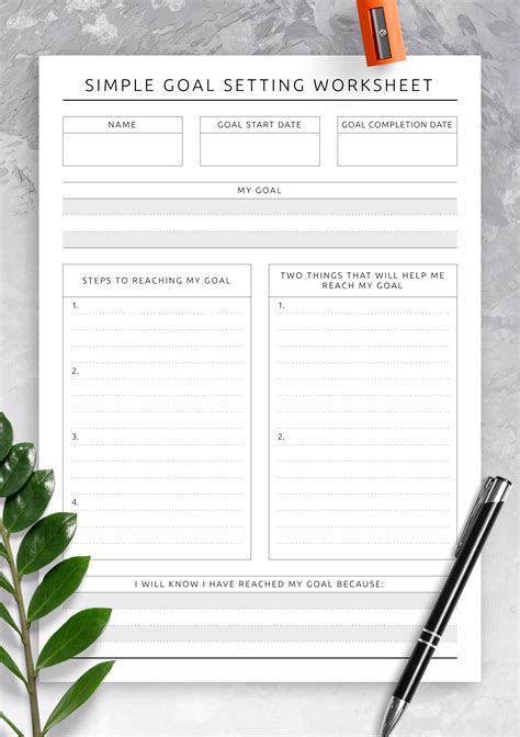 17 Goal Setting Worksheets Amp Templates To Help Short And Long Term Goals Worksheet - Short And Long Term Goals Worksheet