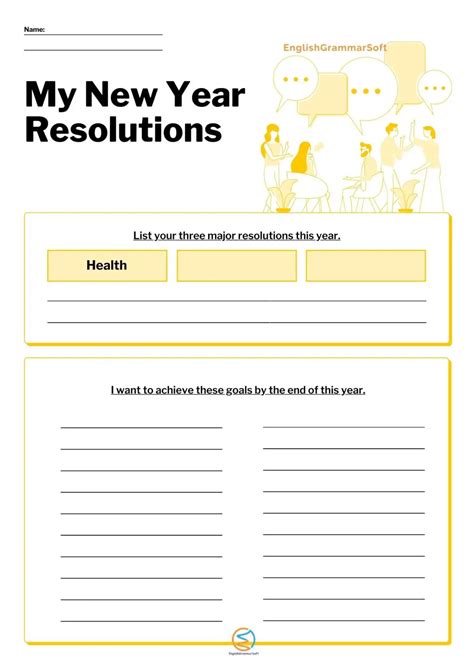 17 Printable New Yearu0027s Resolutions Templates For 2024 New Year S Worksheet - New Year's Worksheet
