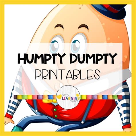 17 Simple Humpty Dumpty Printables And Activities Humpty Dumpty Poem Printable - Humpty Dumpty Poem Printable