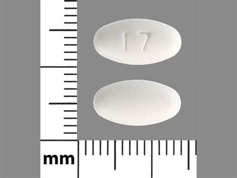 17 white oval pill. Enter the imprint code that appears on the pill. Example: L484; Select the the pill color (optional). Select the shape (optional). Alternatively, search by drug name or NDC code using the fields above. Tip: Search for the imprint first, then refine by color and/or shape if you have too many results. 