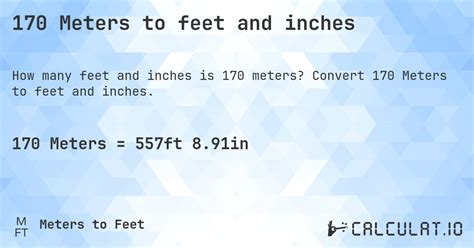 170 M In Feet