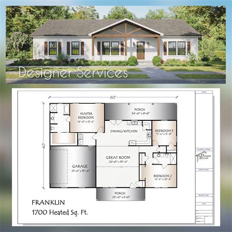 1700 sq feet house plan. Plan licenses are non-transferable and cannot be resold. We offer a 90% credit when you upgrade from a set, that is not for construction, to a 5-Copy set (or greater). Plan 21-225. On Sale for $1143.25. 1200 sq ft. 2 story. 3 bed. 30' wide. 2 bath. 