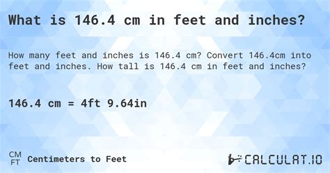Here is the complete solution: 173cm ÷ 30.48. =. 5.68′. If you want to convert 173 Centimeters to both Feet and Inches parts, then first you have to calculate whole number part for Feet by rounding 173 / 30.48 fraction down. And then convert remainder of the division to Inches by multiplying by 12 (according to Feet to Inches conversion .... 171cm in feet