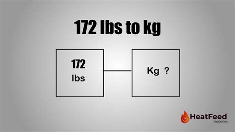 Here, to convert lbs to kg, multiply pounds by 0.45359237. This is the mathematical equation for this lb to kg conversion: Kilos = No. of lbs. x 0.45359237. Converting 172.60 lbs to kg. Now that you are aware of how to carry out kilograms conversions, here is how to convert 172.60 lbs to kg: Kg = 172.60 x 0.45359237 = 78.290043062 kg. This ...