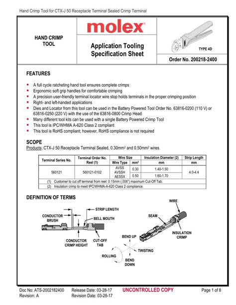 1731120417 Molex Tools DigiKey