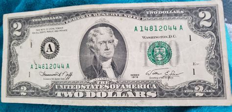 1776 2 dollar bill. Shipped with USPS Ground Advanta