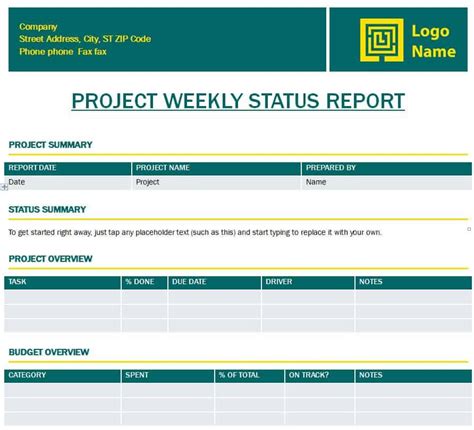 18+ Sample Weekly Status Report Templates PDF, Word Sample Templates