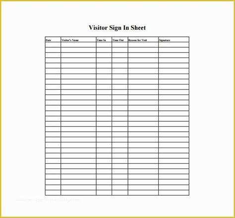 18+ Sign In Sheet Templates Free Sample, Example, Format Download! Free & Premium Templates
