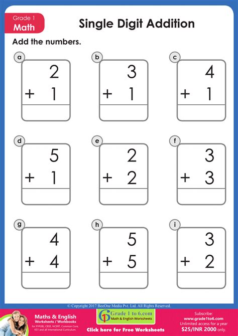 18 Best Images of By Addition Worksheet 1 Single Digit Addition