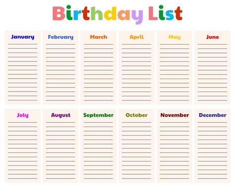 18 Birthday List Templates Free Sample Example Format Download Free Premium Templates