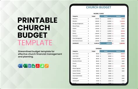 18 Church Budget Worksheet /
