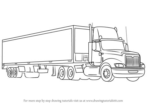18 Wheeler Truck Drawing