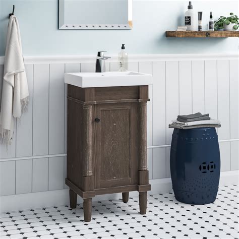 18 Inch Bathroom Vanity with Sink Set, Small Bathroom Vanity with Undermount Vessel Sink Combo, Blue Bath Rv Cabinet, 1 Door 1 Drawer Vanities with Golden Handles. 5.0 out of 5 stars. 1. $179.99 $ 179. 99. $29.01 delivery Feb 21 - Mar 6 . Or fastest delivery Feb 13 - 16 . Only 5 left in stock - order soon. Overall Pick. Amazon's Choice: Overall Pick This …. 