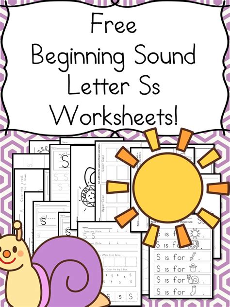 18 Free Beginning Sound Letter S Worksheets Easy S Sound Worksheet - S Sound Worksheet
