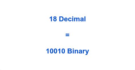 18 in binary Work, solution - Decimal to Binary Converter