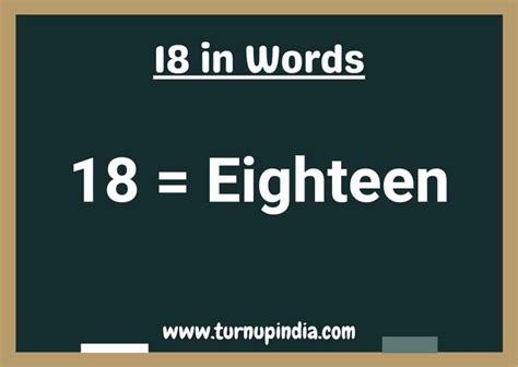 18 In Words