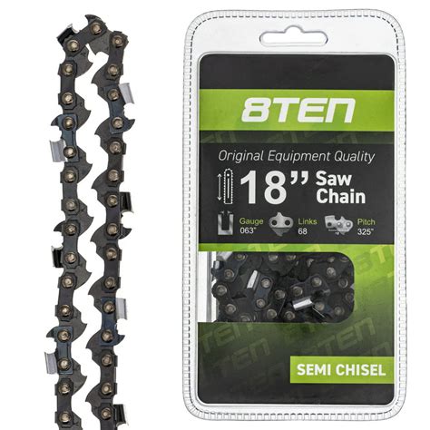 18 inch chainsaw chain. Shop Oregon S62 62 Link Replacement Chainsaw Chain For 18-in in the Chainsaw Chains department at Lowe's.com. The Oregon S62 is designed to fit all chainsaw brands, with models that require a 3/8 Inch pitch, .050 Inch (1.3 mm) gauge, with 62 drive links. ... Durable, low-kickback, low-vibration chain helps reduce user … 