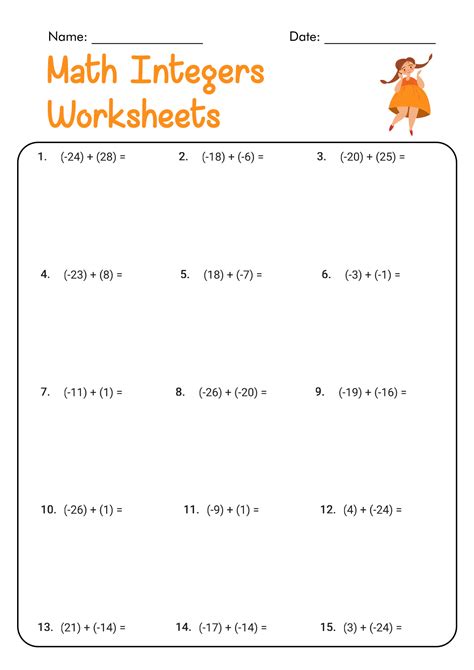 18 Math Worksheets Integers Worksheeto Com 6th Grade Math Integers Worksheet - 6th Grade Math Integers Worksheet