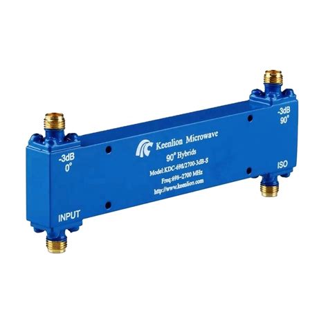 The 4010124 from KRYTAR is a 180 Degree Hybrid Coupler with Frequency 1 to 12.4 GHz, Average Power 20 W, Peak Power 3 Kw, Coupling 3 dB, Insertion Loss 2.1 dB. Tags: Module with Connector. More details for 4010124 can be seen below.. 