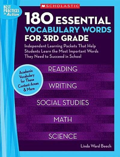 Download 180 Essential Vocabulary Words For 3Rd Grade Independent Learning Packets That Help Students Learn 