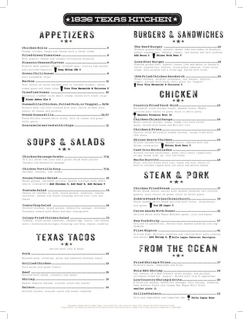 1836 texas kitchen
