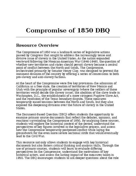 1850 Constitution Dbq Documents