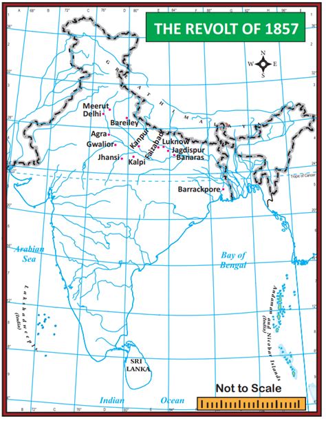 1857 Revolt Map