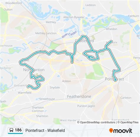 186 - Wakefield - Pontefract Bus Route - GeoPunk