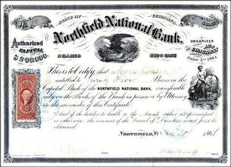 1866-1973 antique HUGE NORTHFIELD vt NATIONAL BANK …