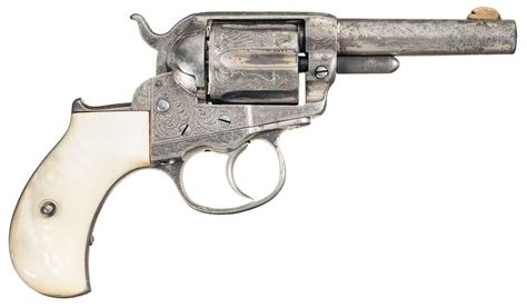 It depicts a number of Western outlaws and lawmen, such as Wyatt Earp, William Brocius, Johnny Ringo, and Doc Holliday. What guns did Doc Holliday carry? Doc’s weapon of choice was a . 38 caliber, nickel-plated, pearl-handled, double-action (self-cocker) 1877 Colt Lightning. He also carried a knife, some say a bowie.. 