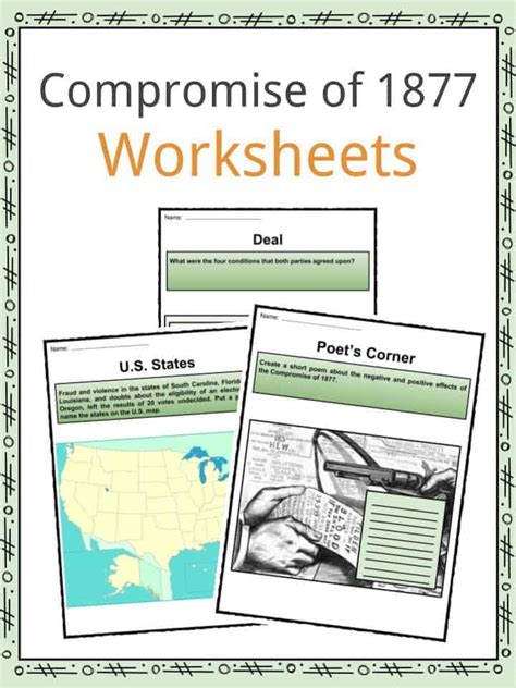 1877 Compromise Grade 5 Worksheets Kiddy Math Compromise 1877 5th Grade Worksheet - Compromise 1877 5th Grade Worksheet