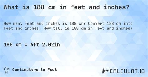 188 Cm To Inch