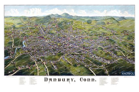 1884 Map Danbury, Conn Connecticut Danbury Danbury Conn United States …