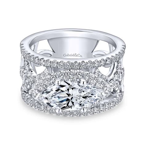 18G LIP RING :: WIDE BAND DIAMOND ENGAGEMEN 18G-LIP-RING