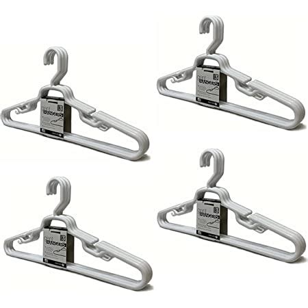 19" Heavy Duty Plastic Hangers - Set of 12 - White By Merrick