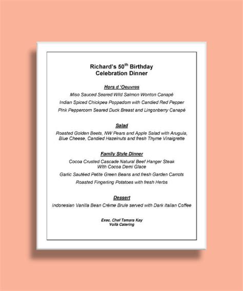 19+ Best Birthday Menu Examples & Templates [Download Now] Examples