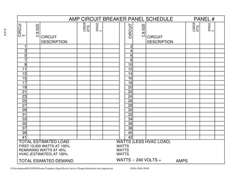19+ Panel Schedule Templates DOC, PDF Circuit breaker panel