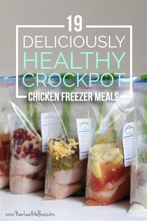 19 Deliciously Healthy Chicken Crockpot Freezer Meals