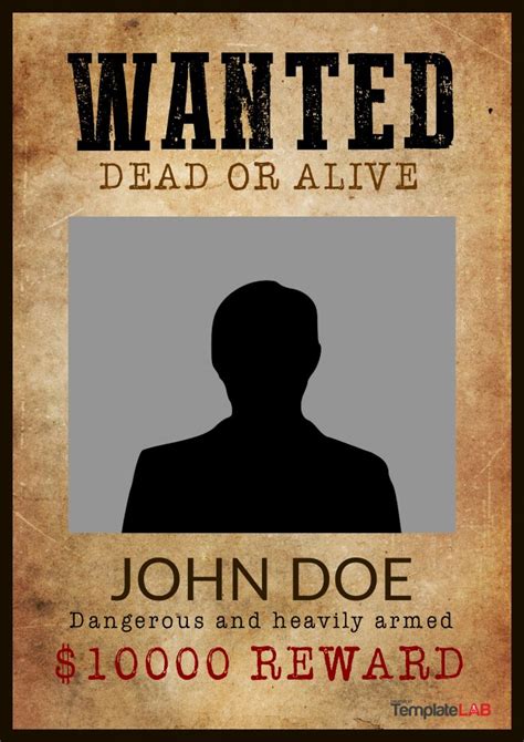 19 FREE Wanted Poster Templates (FBI and Old West)