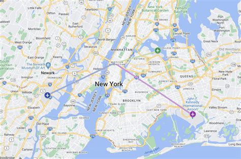 19 Km - Distance from LGA to Brooklyn