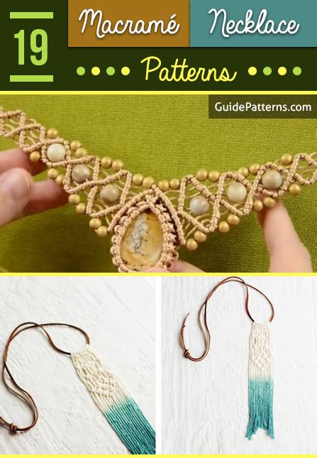19 Macramé Necklace Patterns Guide Patterns